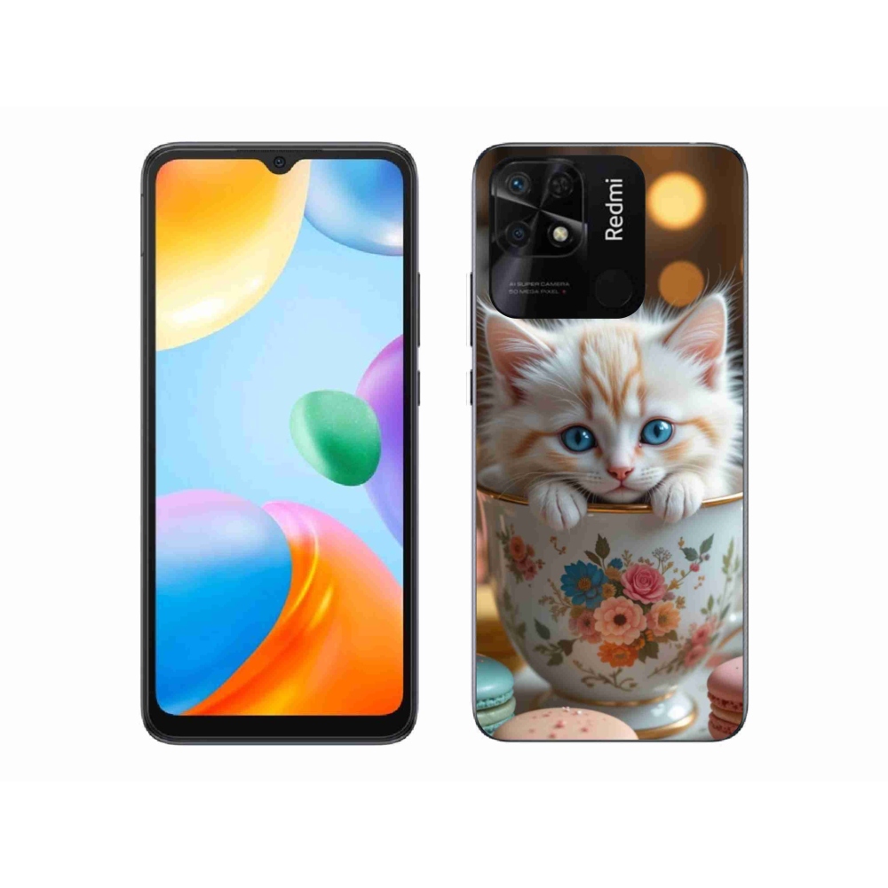 Gél borító mmCase a Xiaomi Redmi 10C-hez - aranyos cica 6