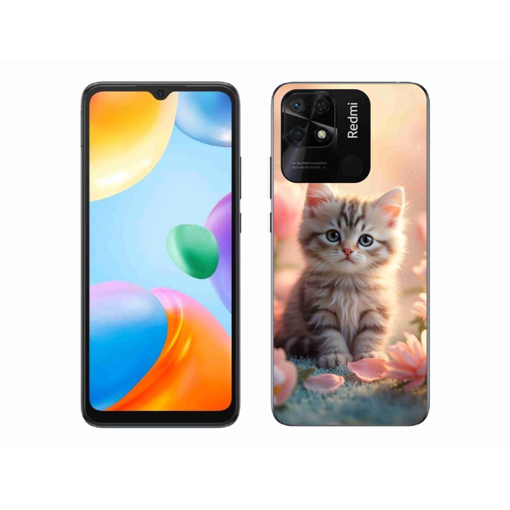 Gél borító mmCase a Xiaomi Redmi 10C-hez - aranyos cica 8