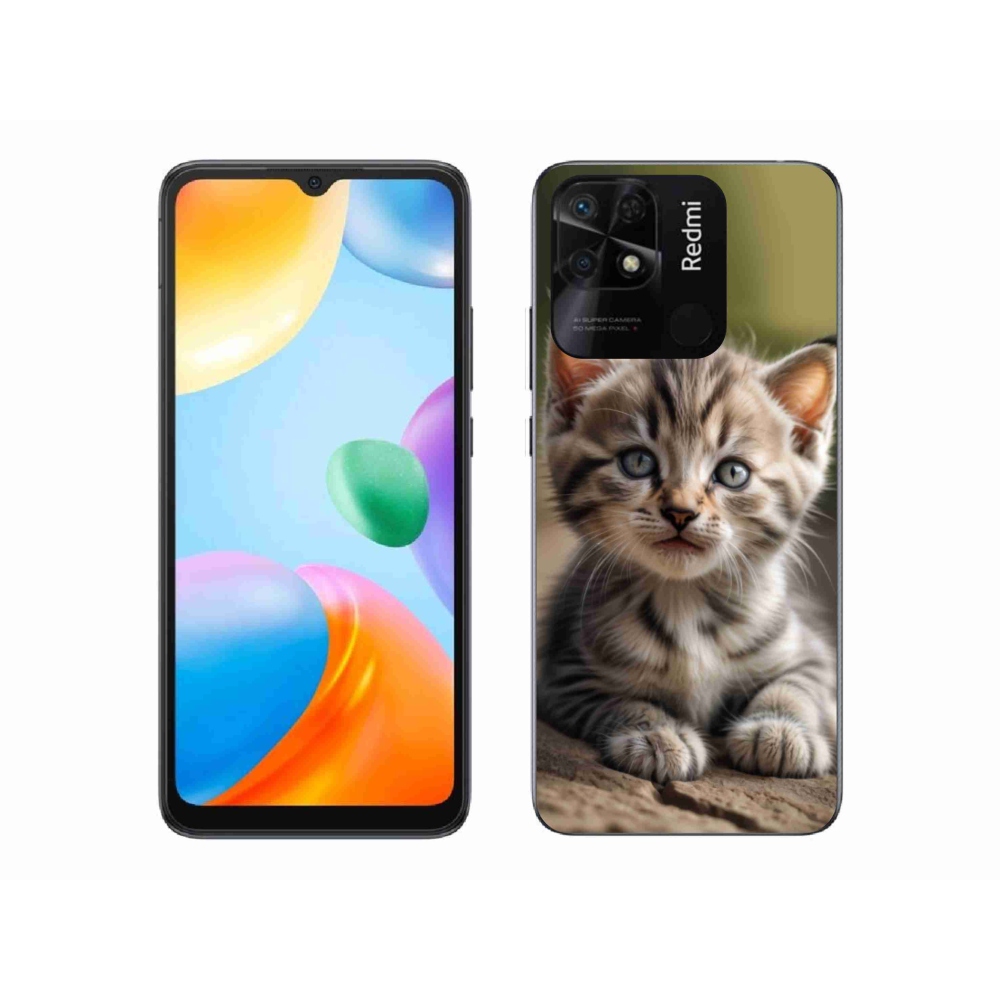 Gél borító mmCase a Xiaomi Redmi 10C-hez - aranyos cica 9