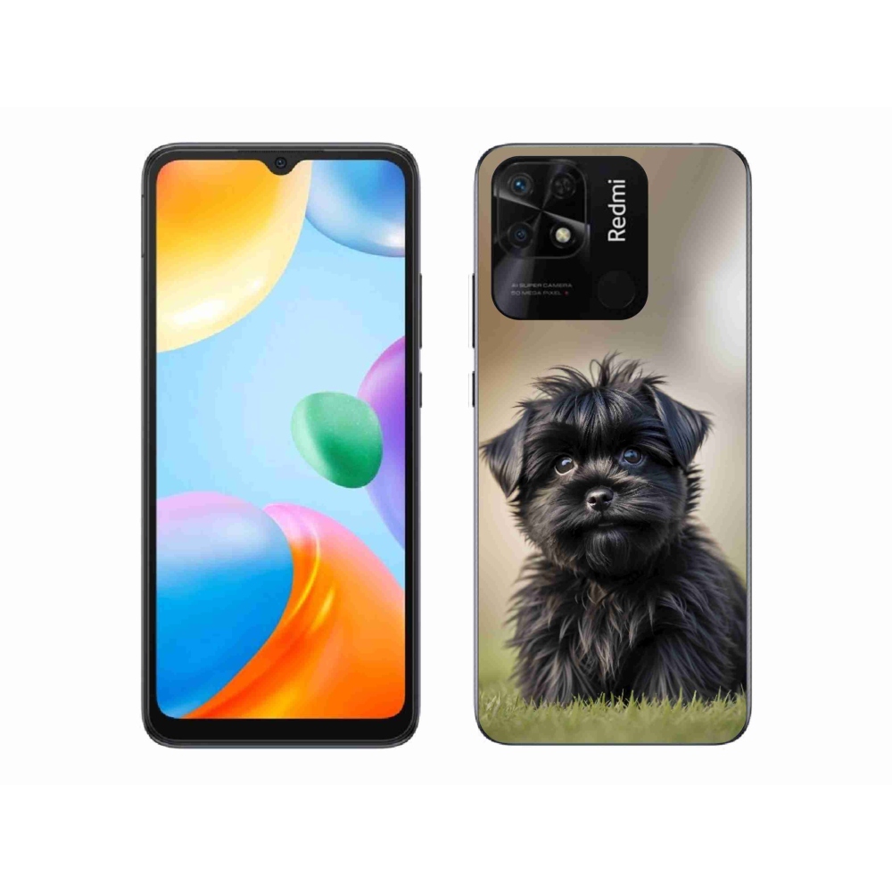 Gél borítás mmCase a Xiaomi Redmi 10C-hez - aranyos fekete kutya
