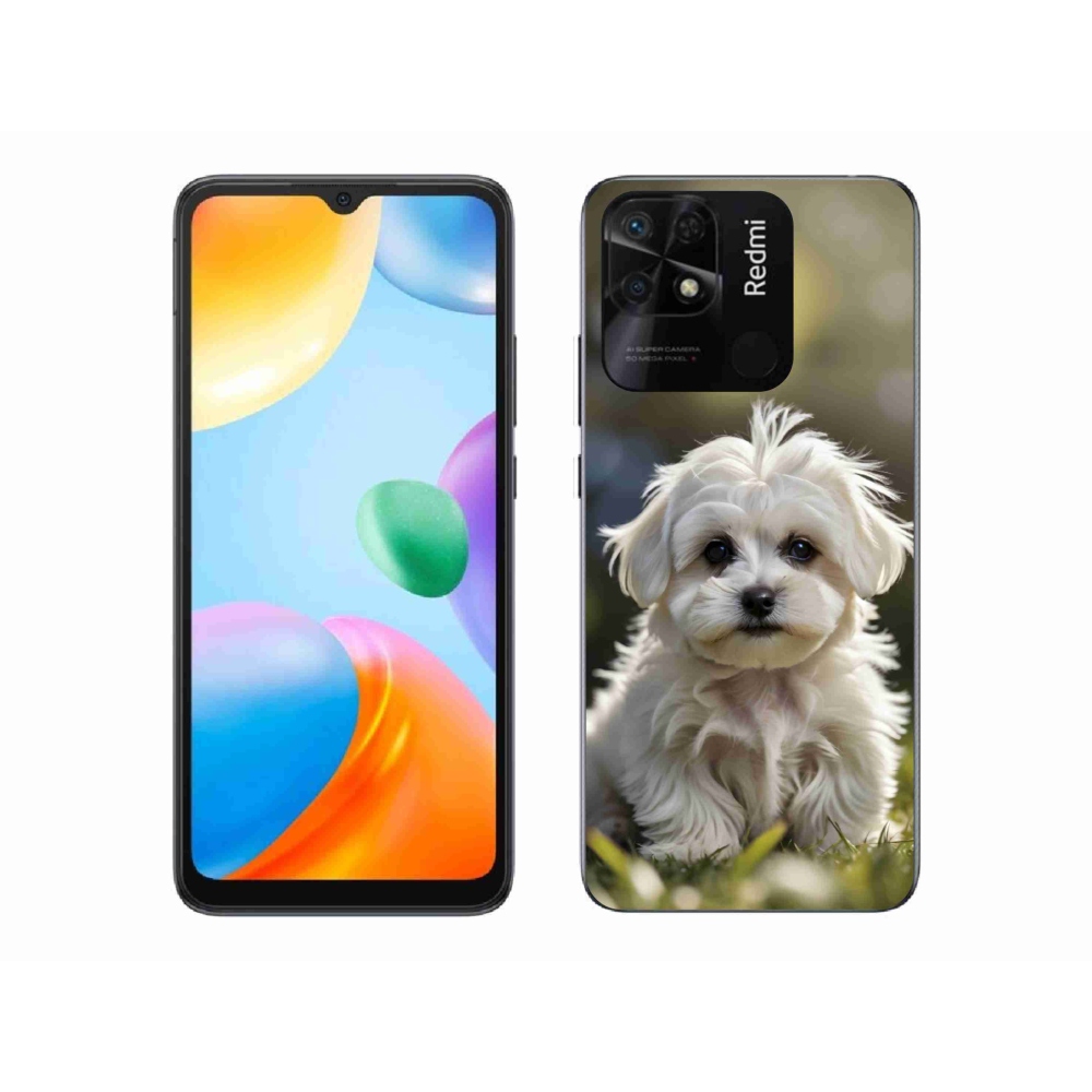Gél borítás mmCase a Xiaomi Redmi 10C-hez - aranyos máltai kutya