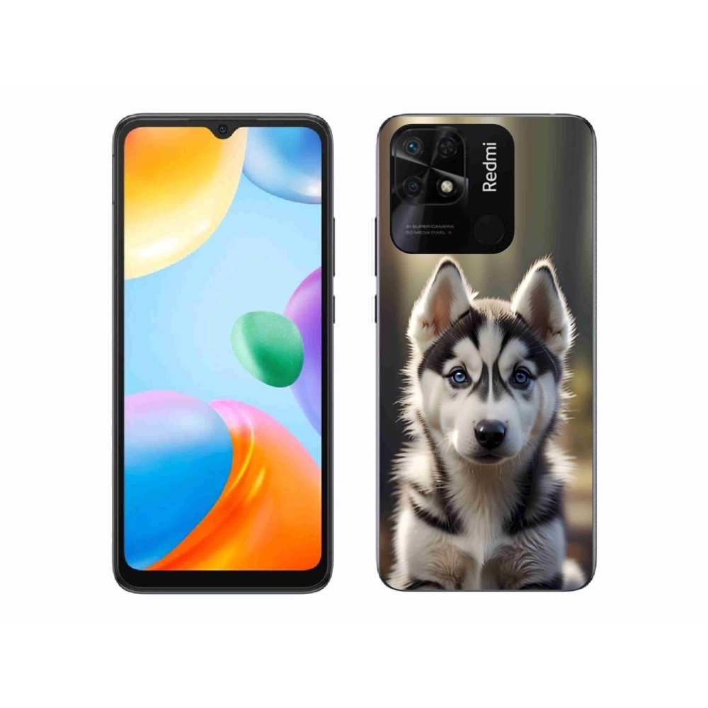 Gél borítás mmCase a Xiaomi Redmi 10C-hez - aranyos szibériai husky