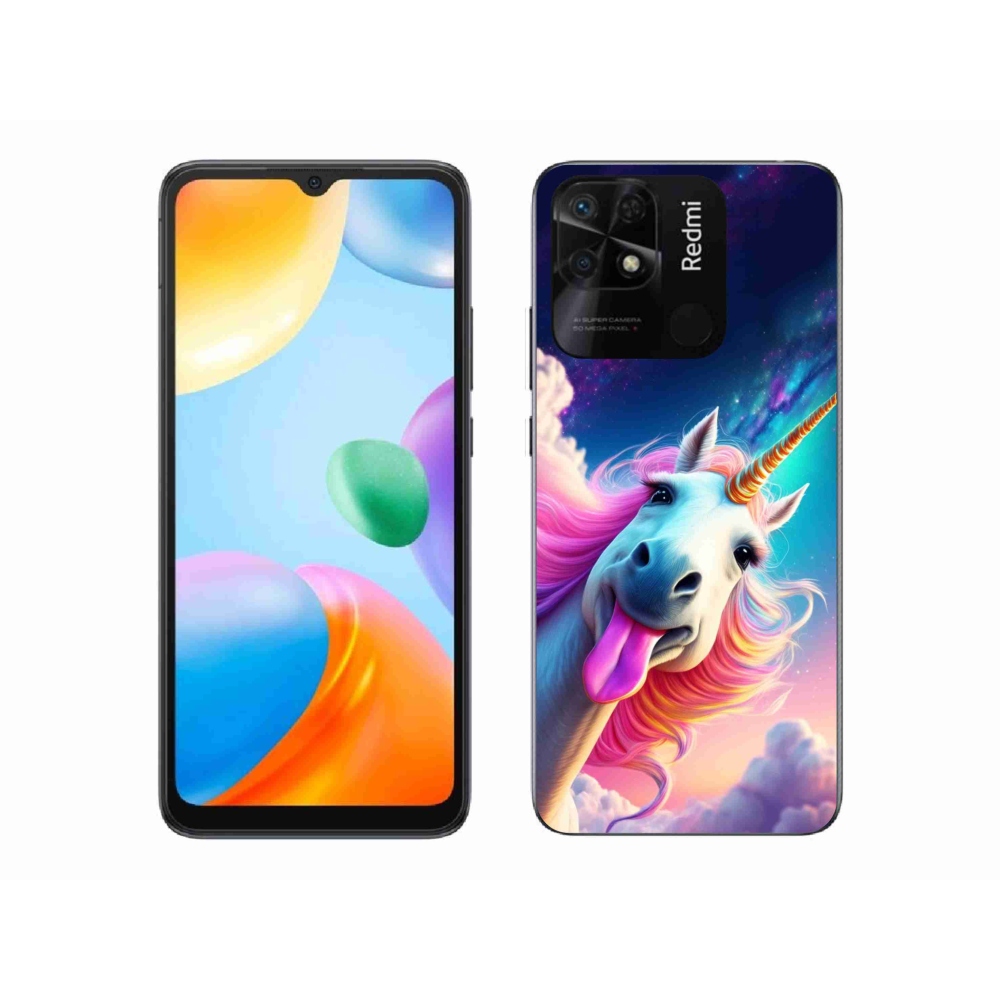 Gél borító mmCase a Xiaomi Redmi 10C-hez - őrült egyszarvú