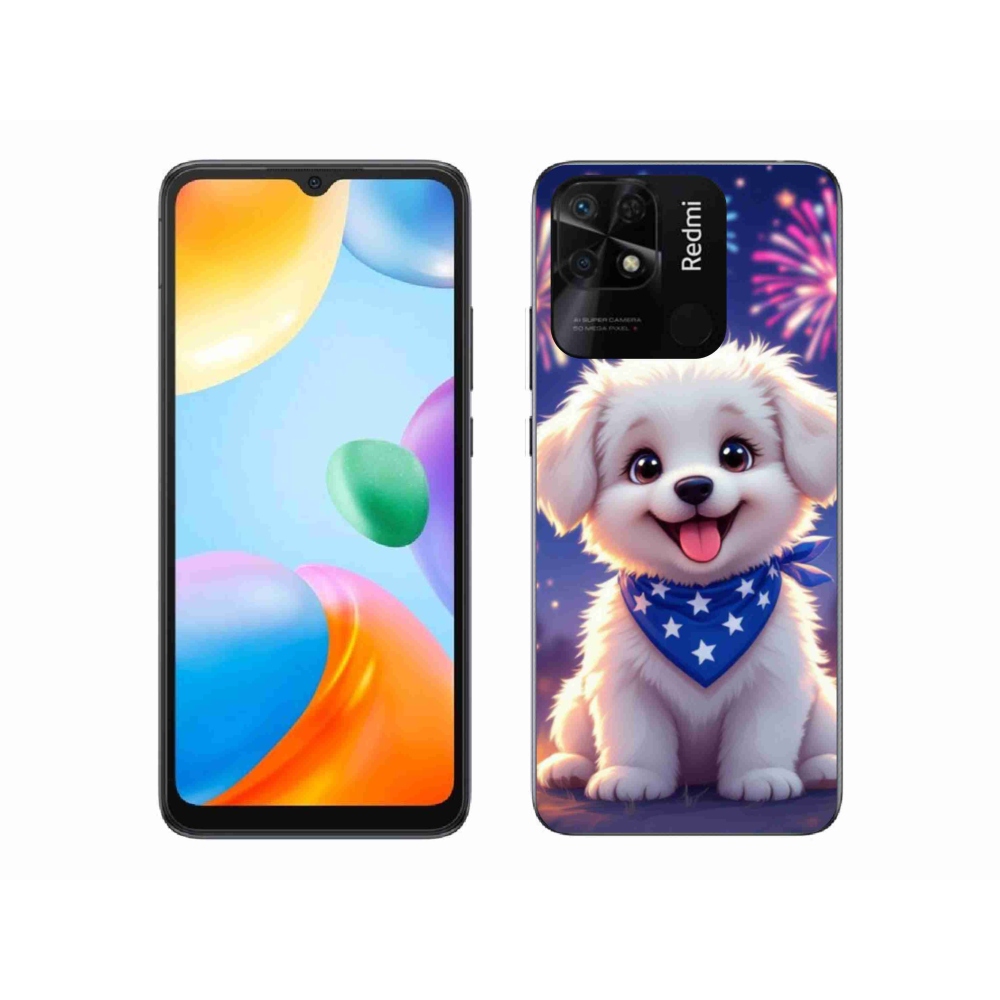 Gél borítás mmCase a Xiaomi Redmi 10C-hez - ünnepi kiskutya