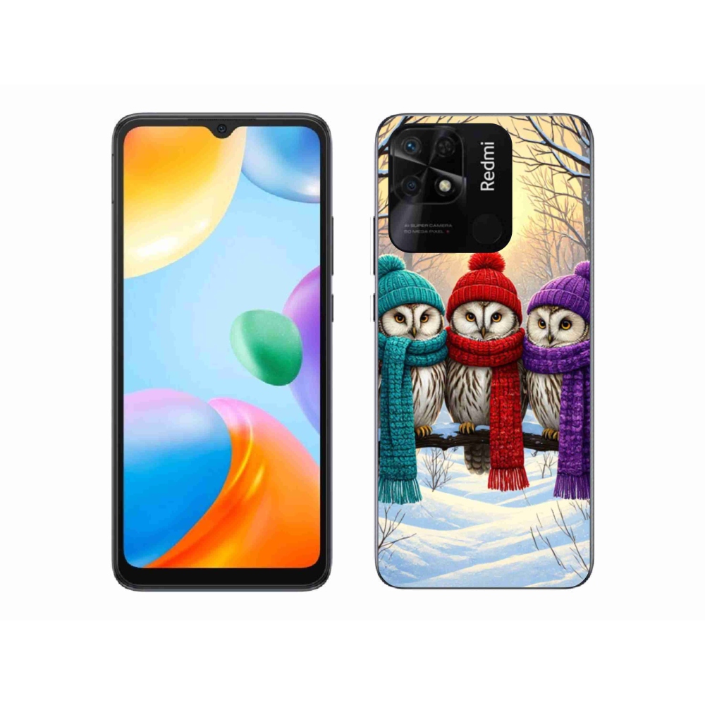 Gél borítás mmCase a Xiaomi Redmi 10C-hez - bagoly barátok