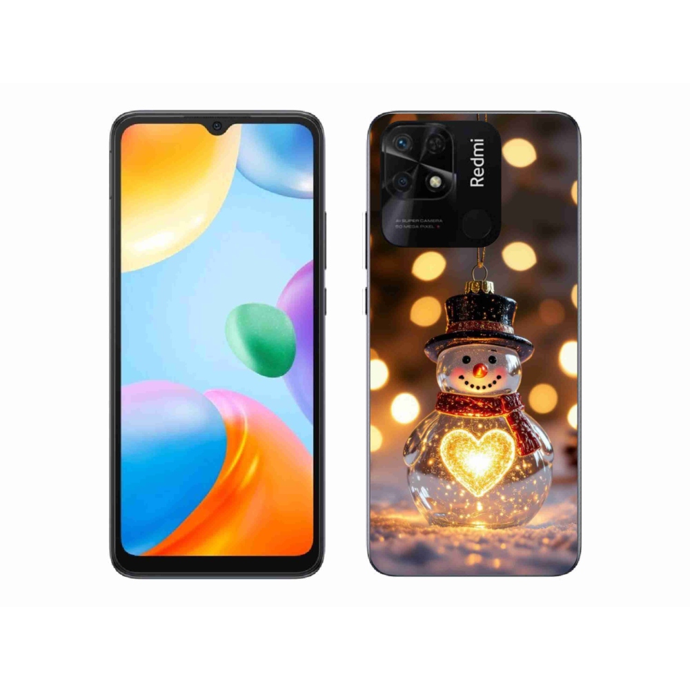 Gél borítás mmCase a Xiaomi Redmi 10C-hez - karácsonyi hóember