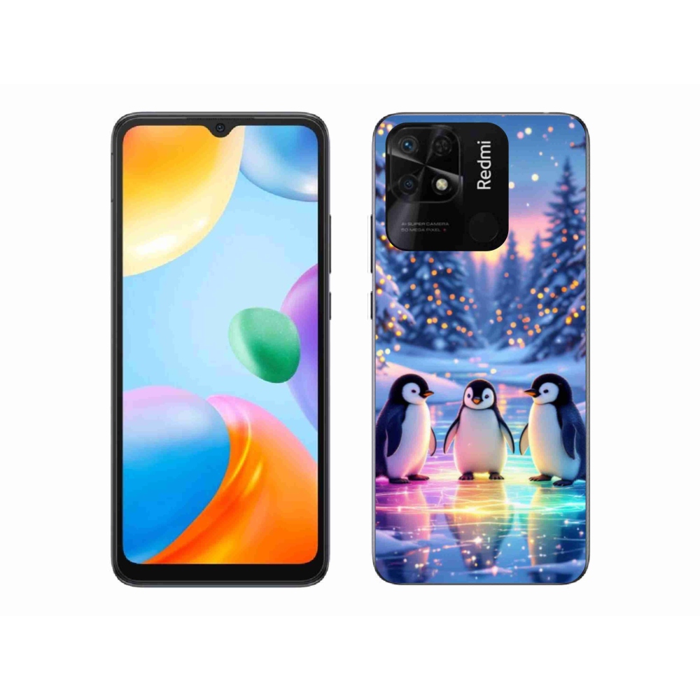 Gél borítás mmCase a Xiaomi Redmi 10C-hez - pingvinek
