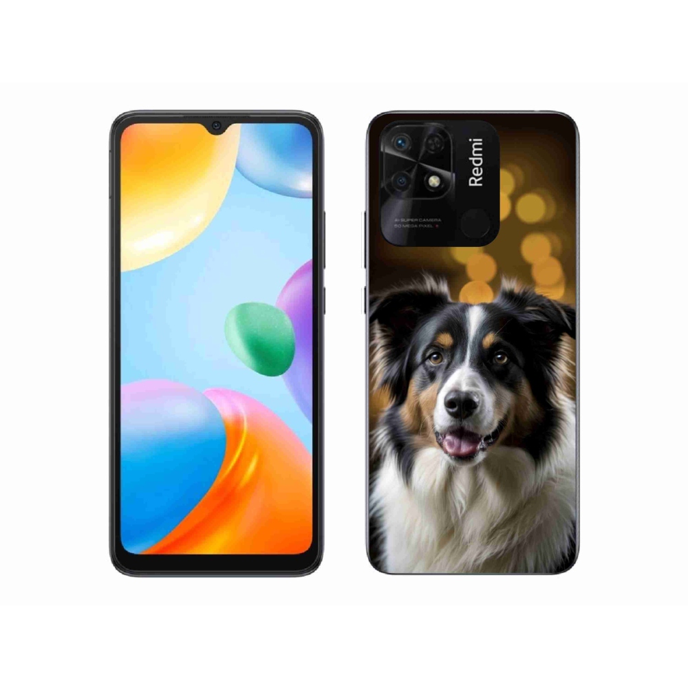 Gél borítás mmCase a Xiaomi Redmi 10C-hez - mosolygó ausztrál juhászkutya