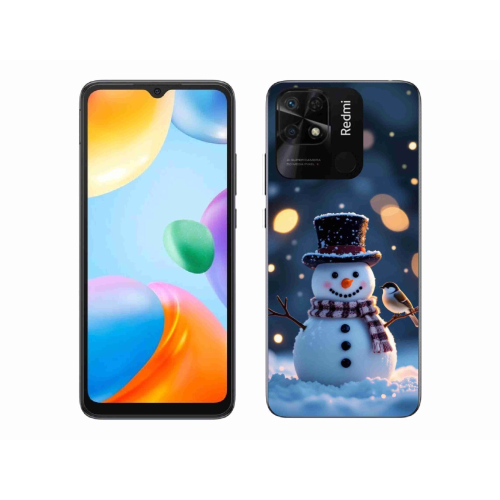 Gél borítás mmCase a Xiaomi Redmi 10C-hez - karácsonyi hóember