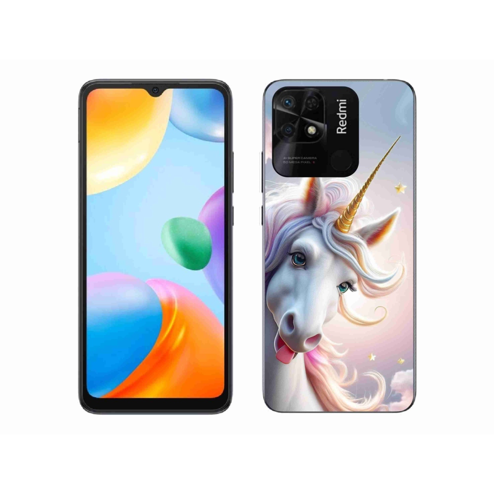 Gél borító mmCase a Xiaomi Redmi 10C-hez - vidám egyszarvú