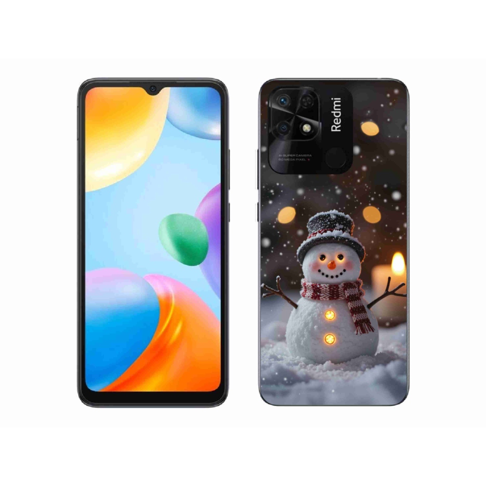 Gél borítás mmCase a Xiaomi Redmi 10C-hez - boldog hóember