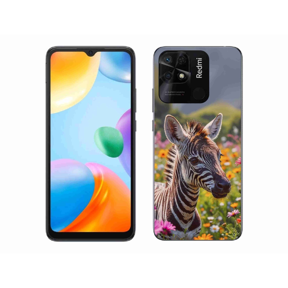 Gél borító mmCase a Xiaomi Redmi 10C-hez - zebra a réten