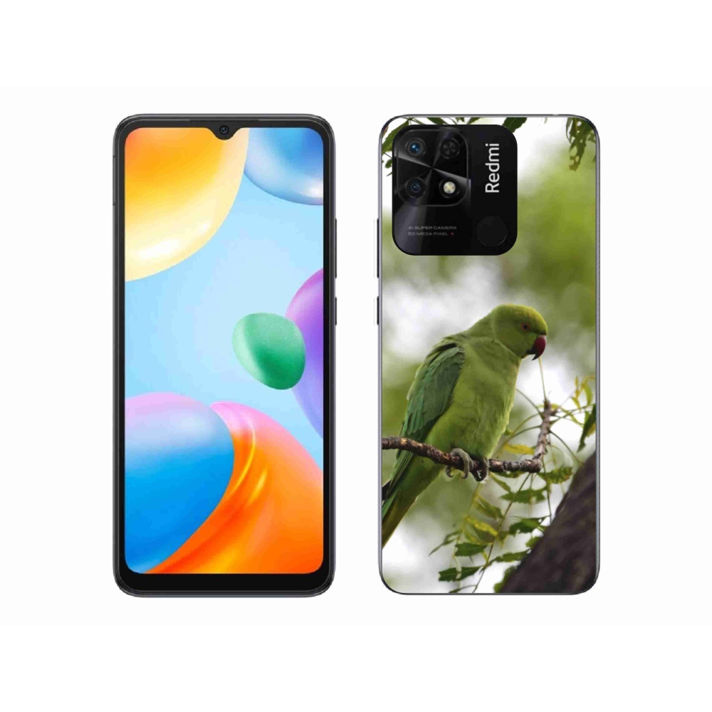 Gél borítás mmCase a Xiaomi Redmi 10C-hez - zöld papagáj