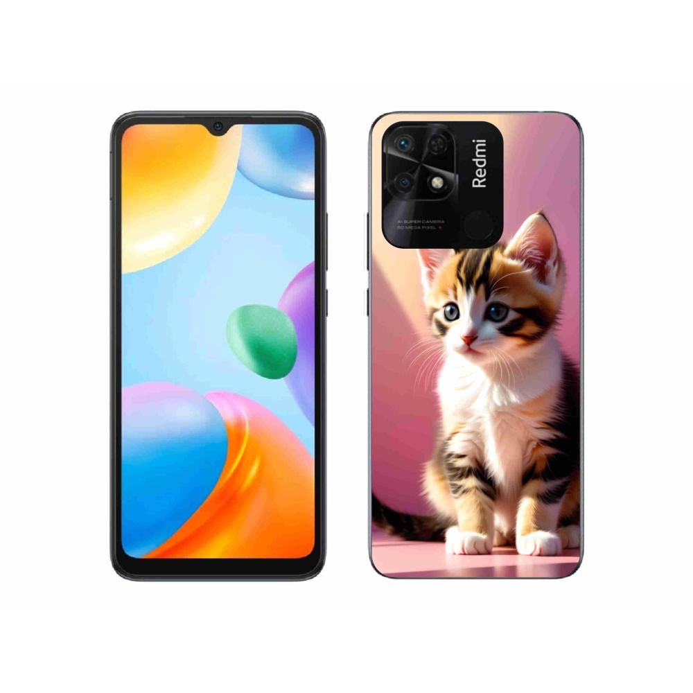Gél borítás mmCase a Xiaomi Redmi 10C-hez - kíváncsi cica 2