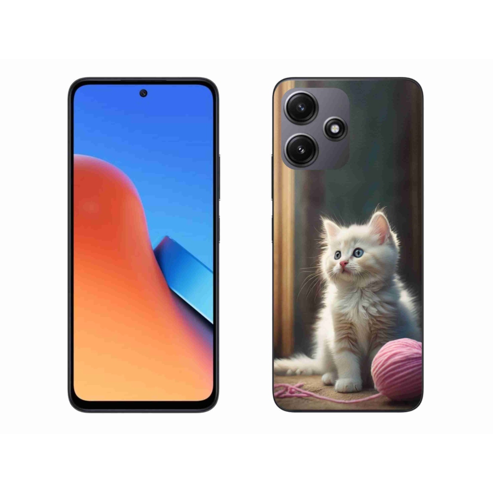 Gél borítás mmCase a Xiaomi Redmi 12 5G-hez - fehér cica 2