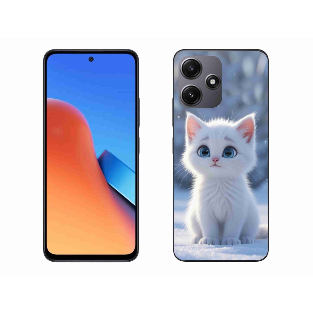 Gél borítás mmCase a Xiaomi Redmi 12 5G-hez - fehér cica 3