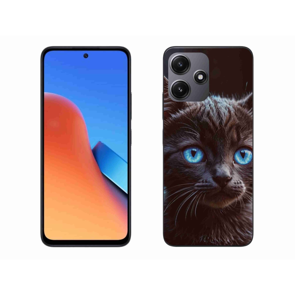 Gél borítás mmCase a Xiaomi Redmi 12 5G-hez - fekete cica 2