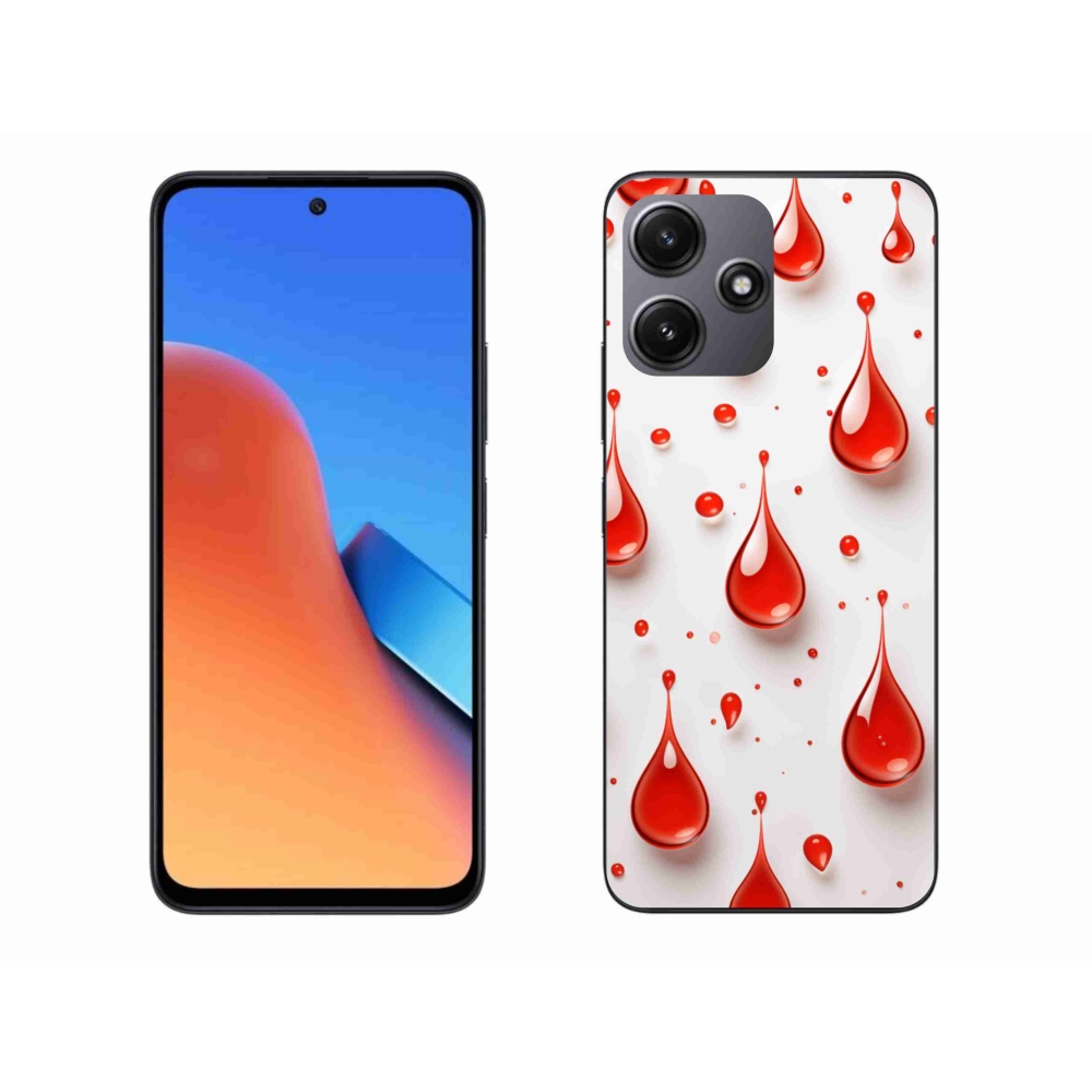 Gél borítás mmCase a Xiaomi Redmi 12 5G-hez - piros cseppek