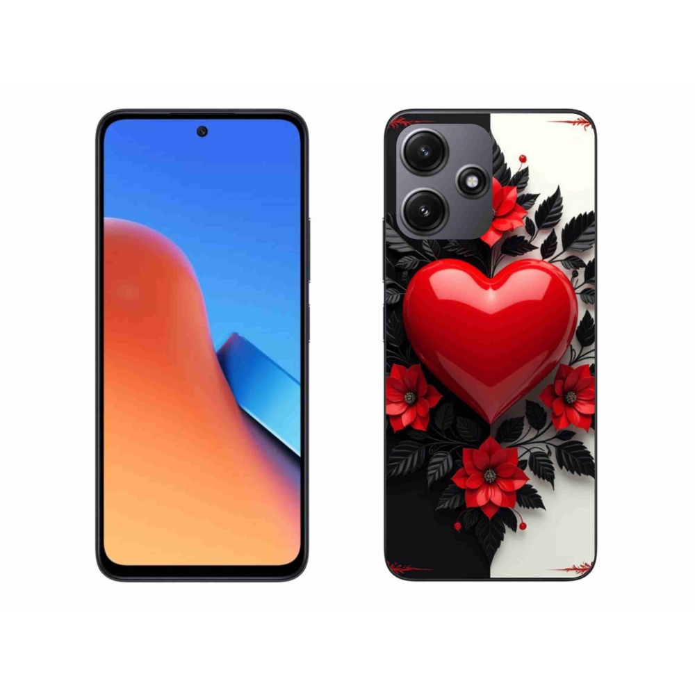 Gél borítás mmCase a Xiaomi Redmi 12 5G-hez - piros szív