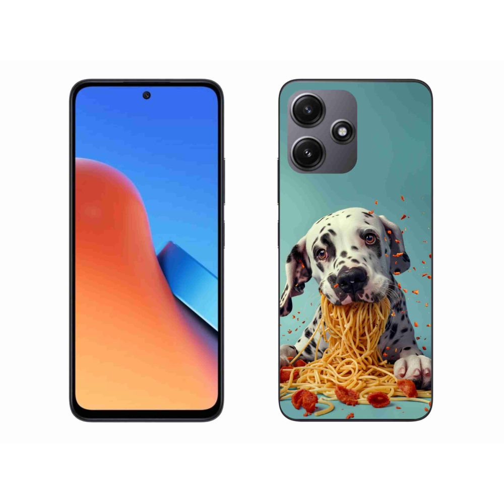 Gél borítás mmCase a Xiaomi Redmi 12 5G-hez - Dalmát és spagetti