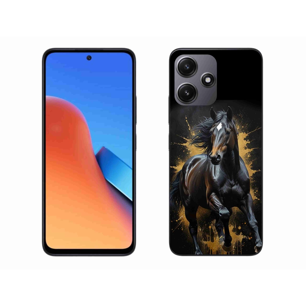 Gél borítás mmCase a Xiaomi Redmi 12 5G-hez - elegáns fekete ménes