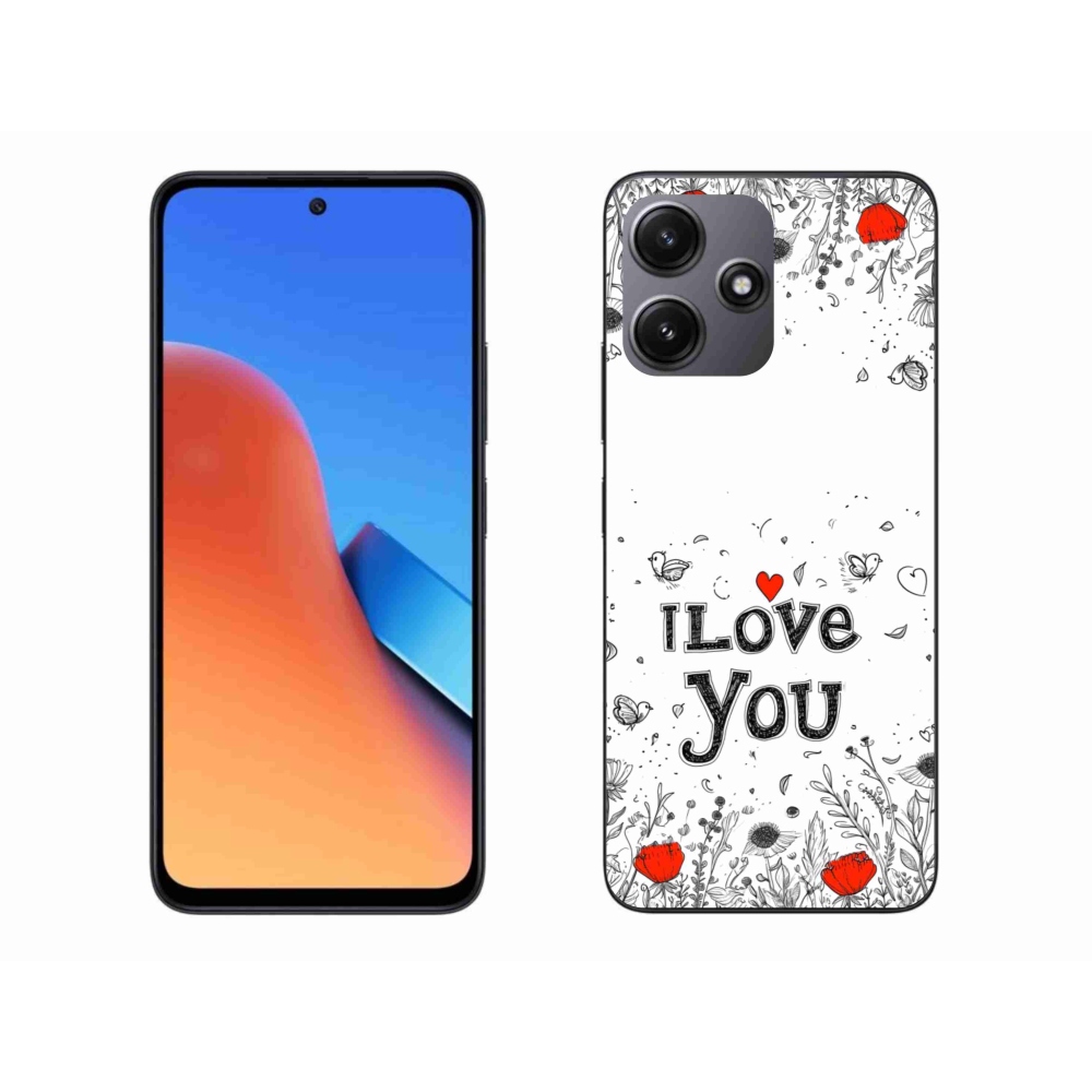 Gél borító mmCase a Xiaomi Redmi 12 5G-hez - Szeretlek fehér háttérrel