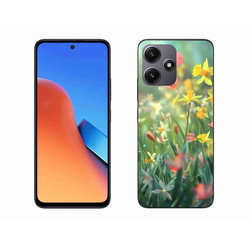 Gél borító mmCase a Xiaomi Redmi 12 5G számára - tavaszi virágok