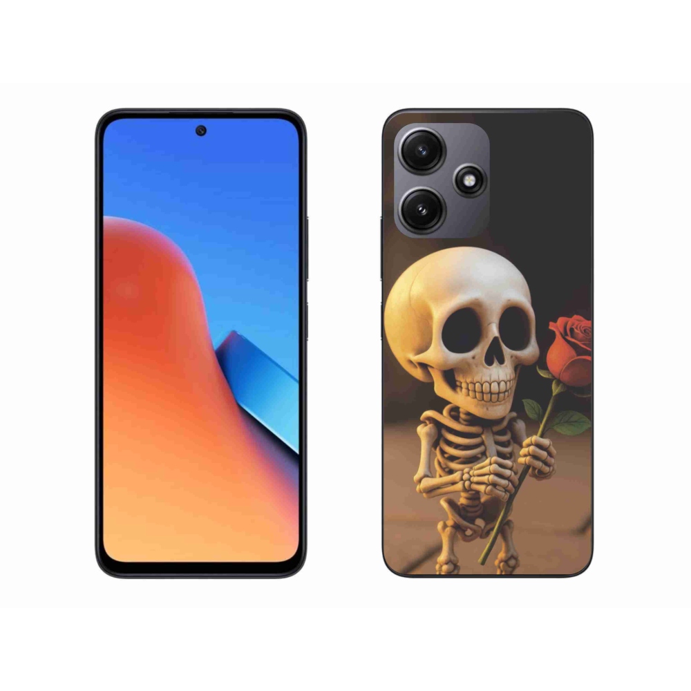 Gél borító mmCase a Xiaomi Redmi 12 5G-hez - csontváz rózsával