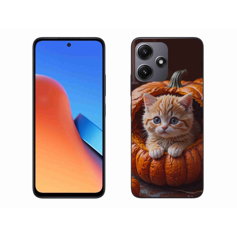 Gél borítás mmCase a Xiaomi Redmi 12 5G-hez - cica és tök 2