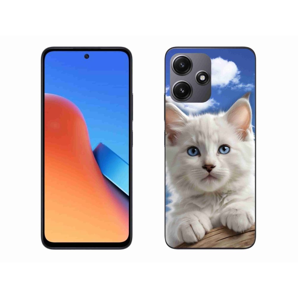 Gél borító mmCase a Xiaomi Redmi 12 5G-hez - cica és felhők