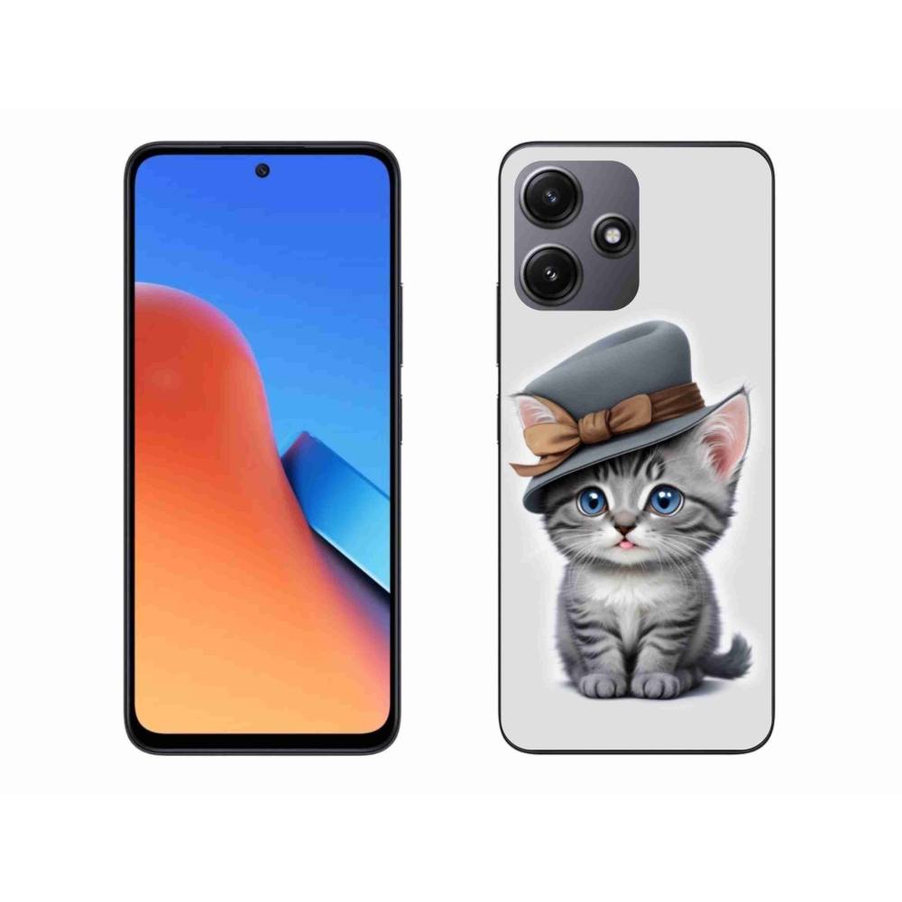Gél borító mmCase a Xiaomi Redmi 12 5G-hez - cica sapkával