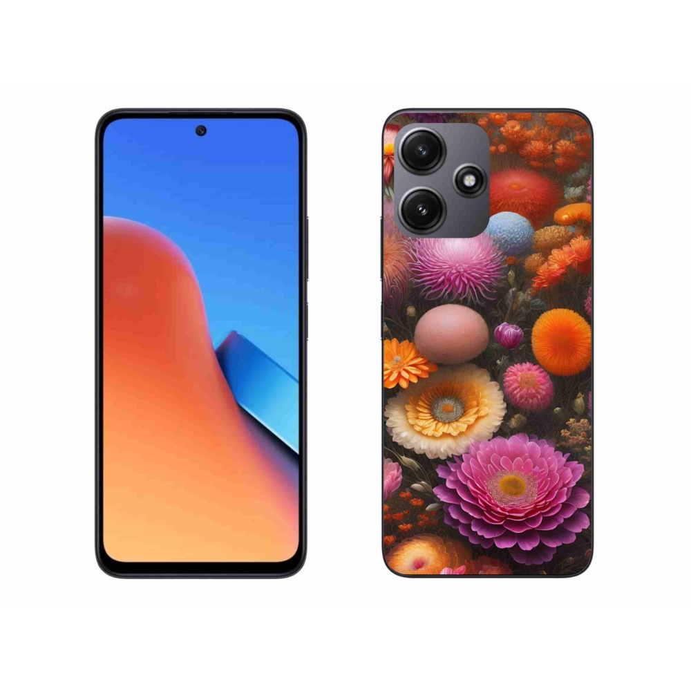 Gél borítás mmCase a Xiaomi Redmi 12 5G számára - virágos kompozíció