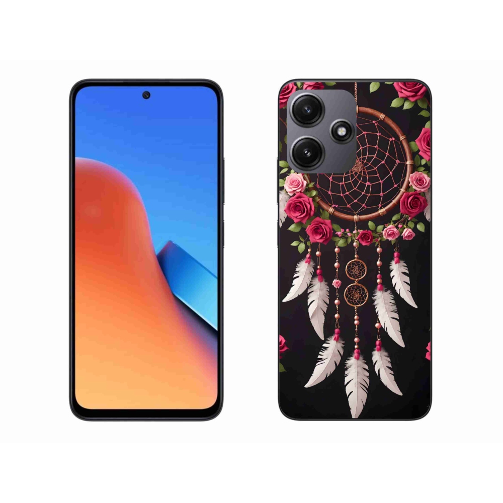Gél borító mmCase a Xiaomi Redmi 12 5G számára - álomfogó rózsákkal