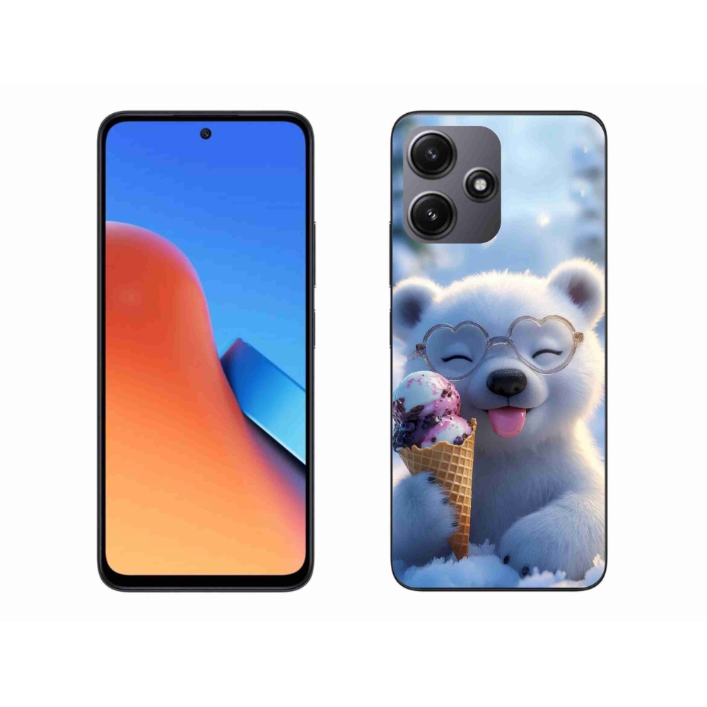 Gél borító mmCase a Xiaomi Redmi 12 5G-hez - mackó fagylalttal