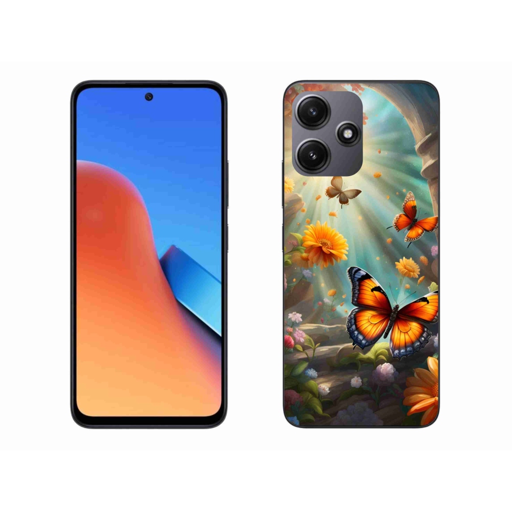 Gél borítás mmCase a Xiaomi Redmi 12 5G számára - pillangókert 2
