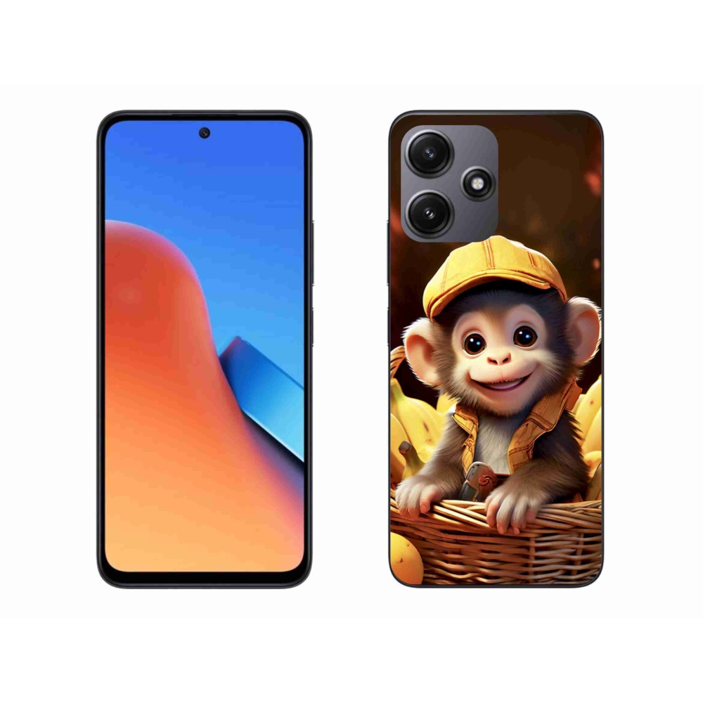 Gél borítás mmCase a Xiaomi Redmi 12 5G-hez - majom a kosárban