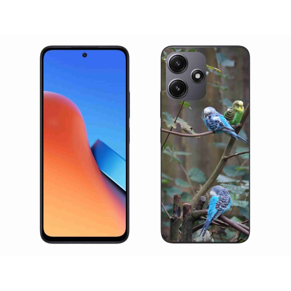 Gél borító mmCase a Xiaomi Redmi 12 5G számára - papagájok az ágon