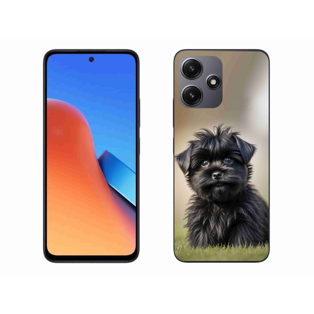 Gél borítás mmCase a Xiaomi Redmi 12 5G-hez - aranyos fekete kutya
