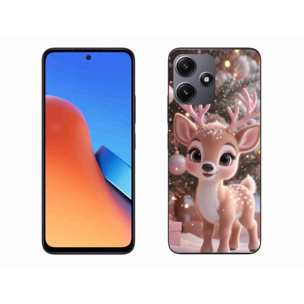 Gél borítás mmCase a Xiaomi Redmi 12 5G számára - aranyos rénszarvas