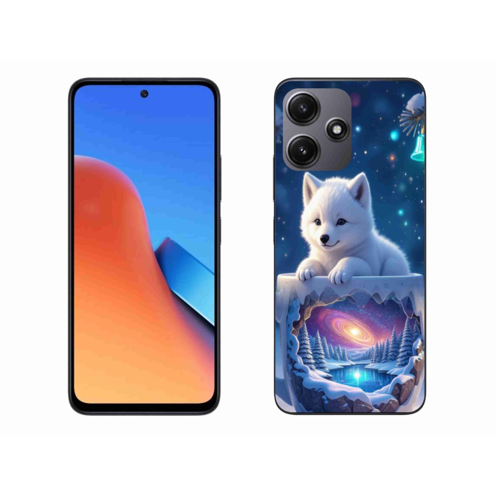 Gél borítás mmCase a Xiaomi Redmi 12 5G-hez - Karácsonyi kölyökkutyakölyök