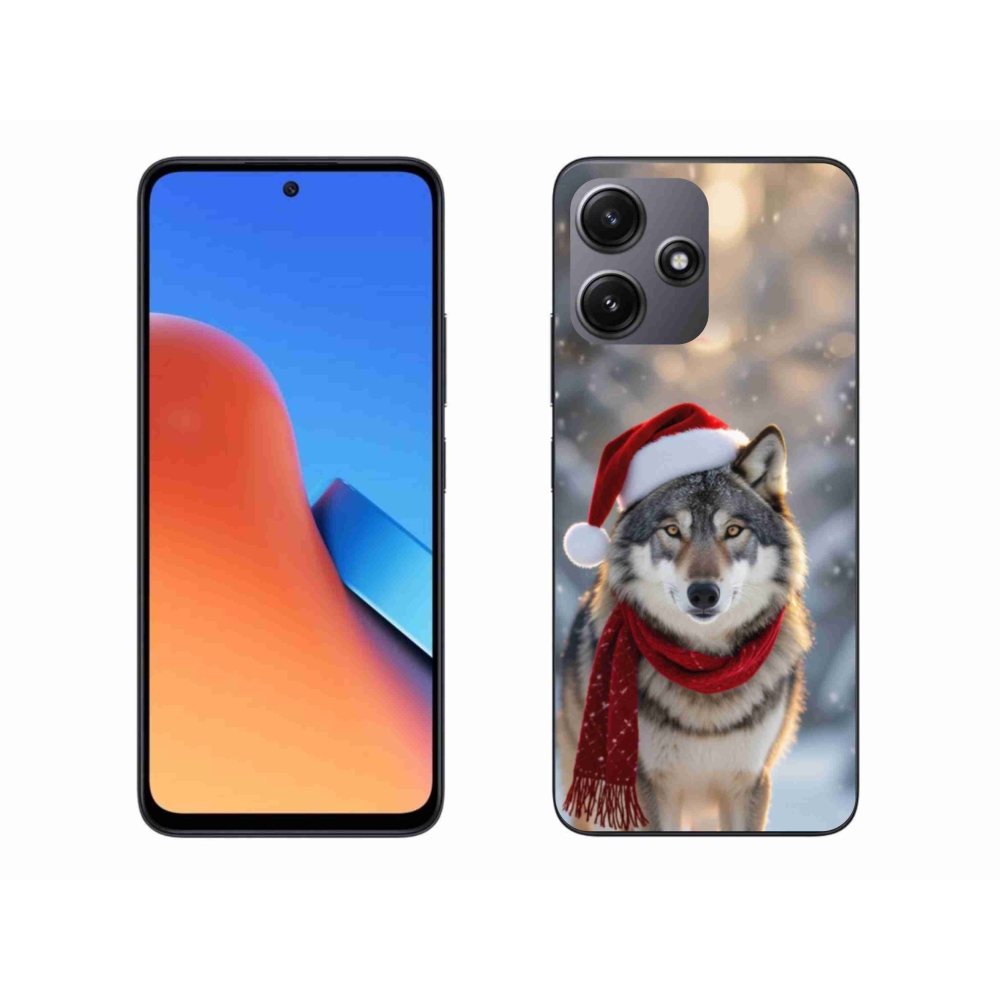 Gél borítás mmCase a Xiaomi Redmi 12 5G-hez - Karácsonyi farkas