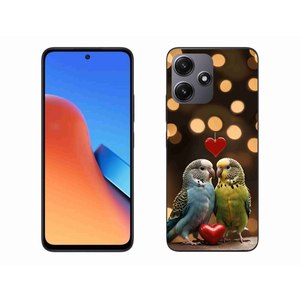 Gél borítás mmCase a Xiaomi Redmi 12 5G-hez - szerelmes papagájok