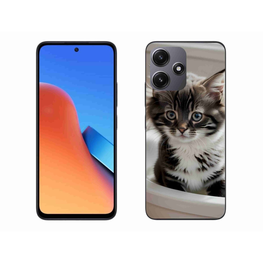 Gél borítás mmCase a Xiaomi Redmi 12 5G számára - kíváncsi cica