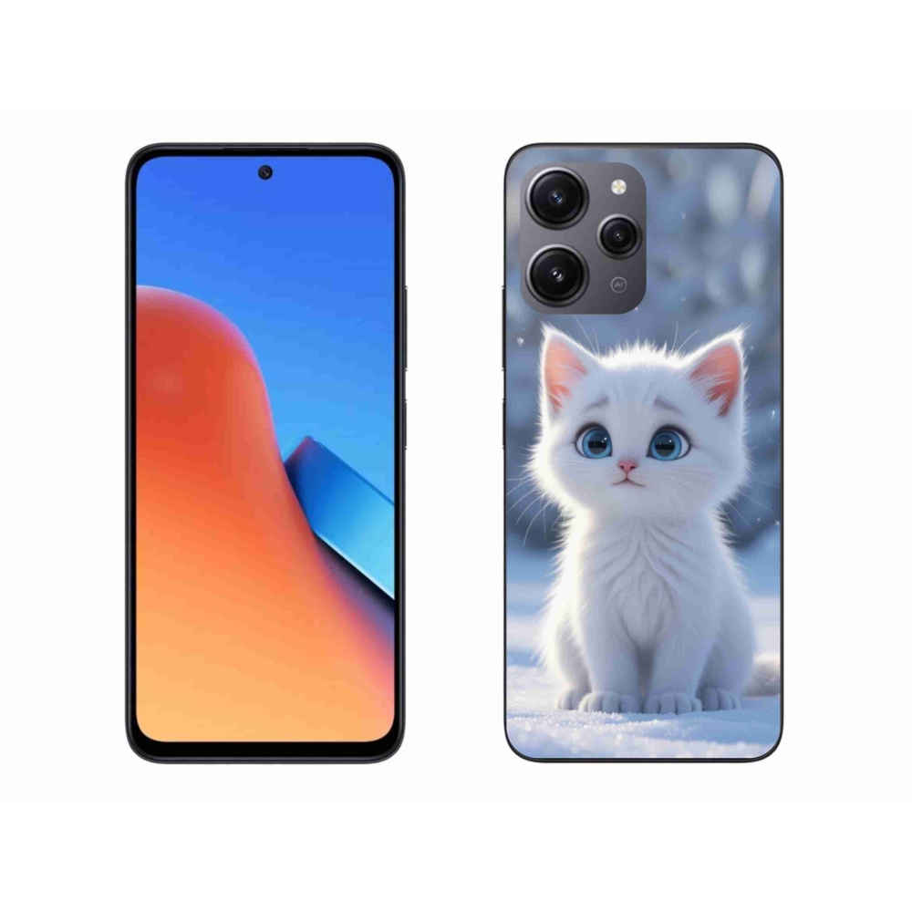 Gél borítás mmCase a Xiaomi Redmi 12-hez - fehér cica 3