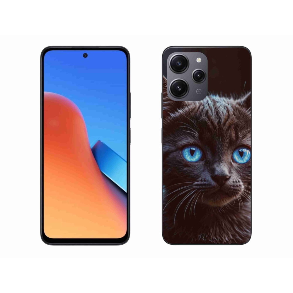 Gél borítás mmCase a Xiaomi Redmi 12-hez - fekete cica 2