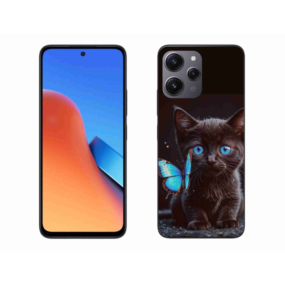 Gél borítás mmCase a Xiaomi Redmi 12-hez - fekete cica 3