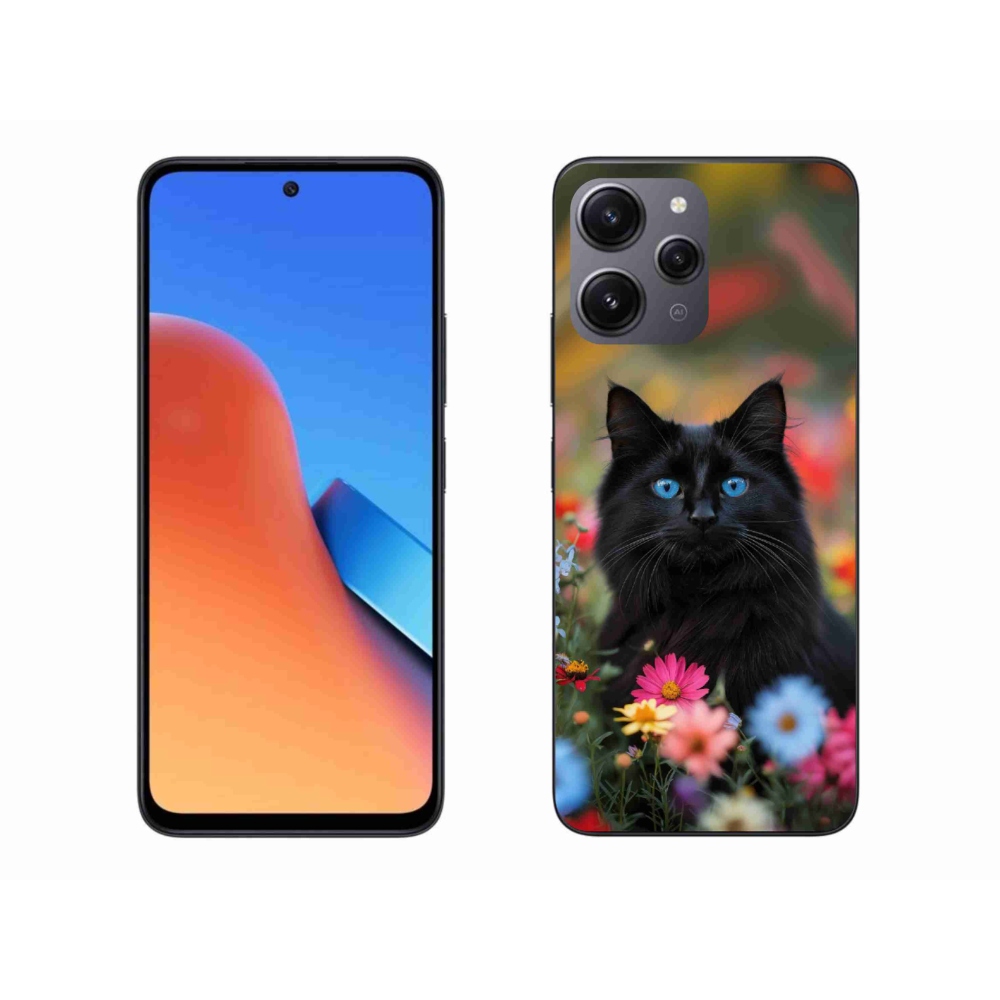 Gél borítás mmCase a Xiaomi Redmi 12-hez - fekete cica 4