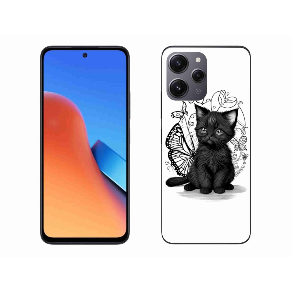 Gél borítás mmCase a Xiaomi Redmi 12-hez - fekete cica