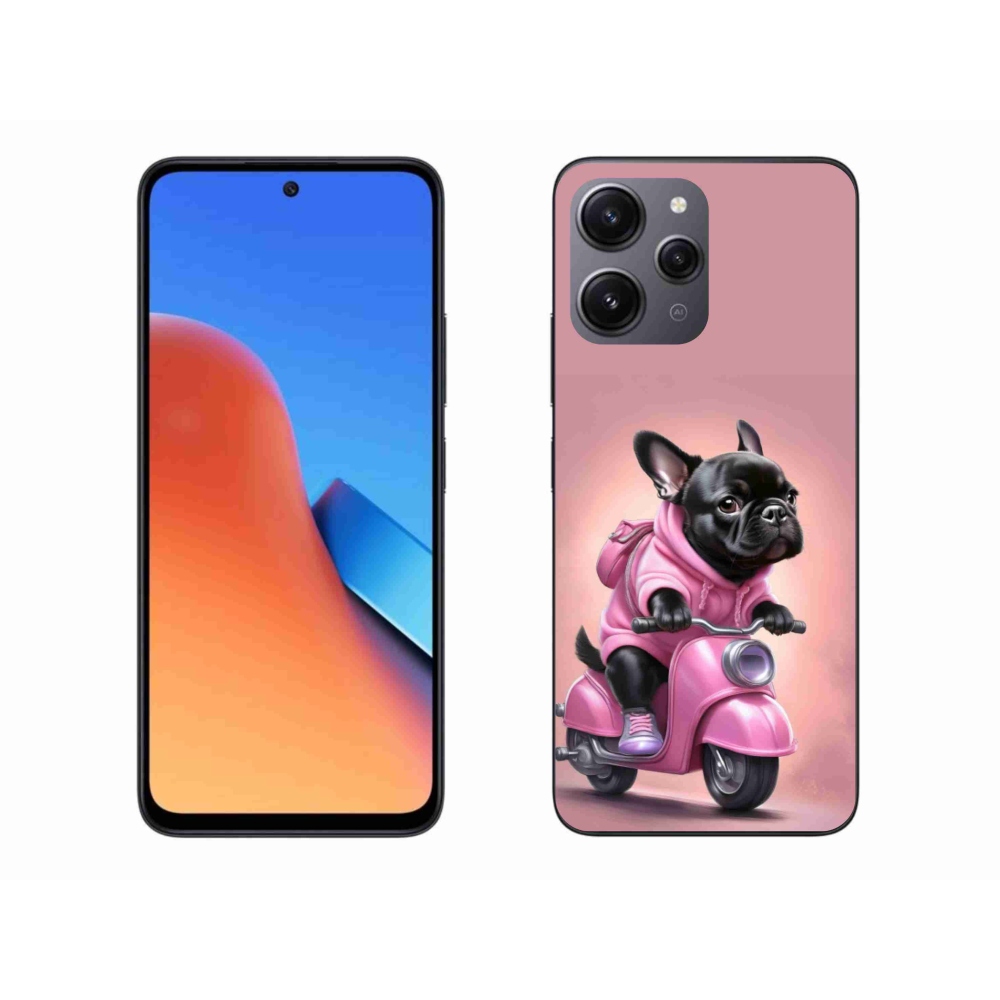 Gél borítás mmCase a Xiaomi Redmi 12-hez - francia bulldog egy robogón