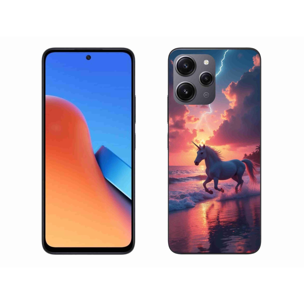 Gél borítás mmCase a Xiaomi Redmi 12-hez - egyszarvú a tengerparton